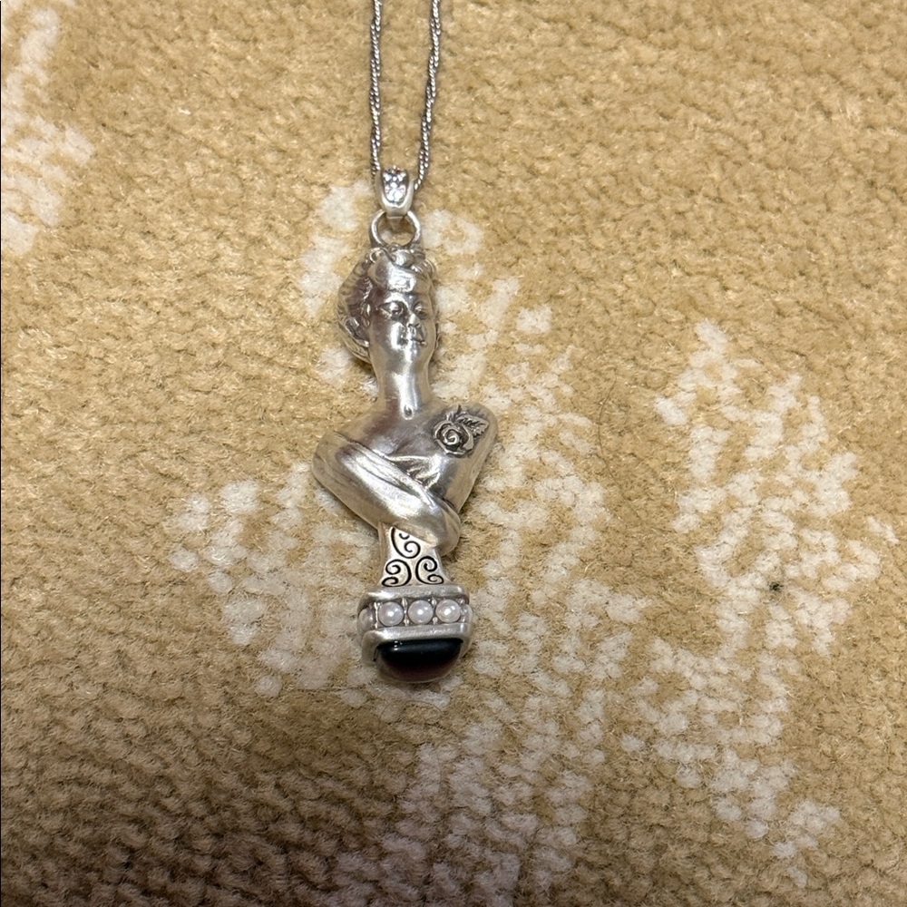 Brighton Lady Rose Elegant Silver Pendant Necklace